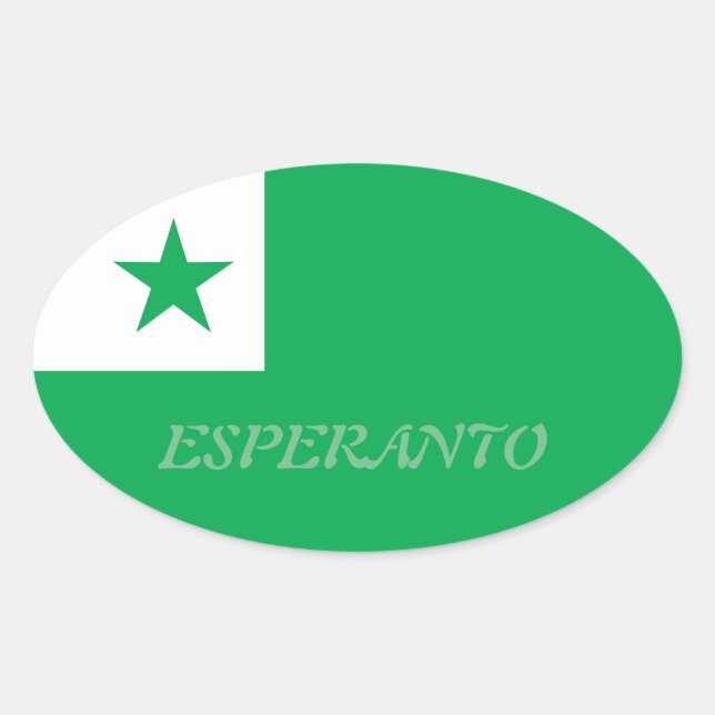 Adesivo Oval esperanto (Frente)