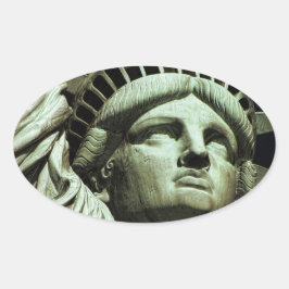 Adesivo Oval Estátua da Liberdade