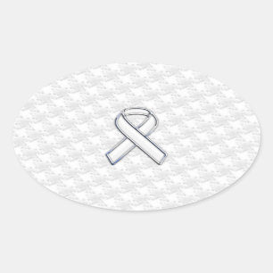 Adesivo Oval Estilo Chrome Houndstooth de Sensibilização da F