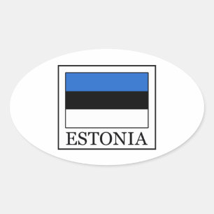 Adesivo Oval Estônia