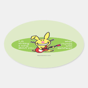 Adesivo Oval Estou Escrevendo de uma canção