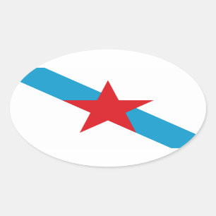 Adesivo Oval Estreleira Galega