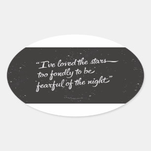 Adesivo Oval Eu amei as estrelas