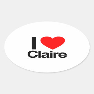 Adesivo Oval eu amo claire