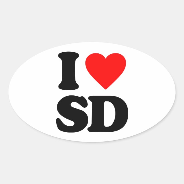 ADESIVO OVAL EU AMO SD (Frente)