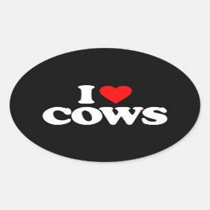 ADESIVO OVAL EU AMO VACAS