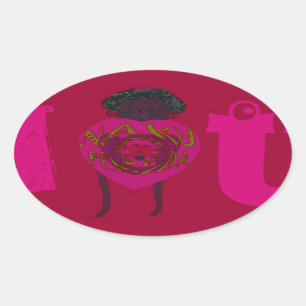 Adesivo Oval Eu Corto Seu Feliz dia de os namorados Nakupenda S