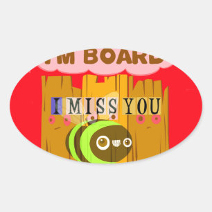 Adesivo Oval Eu Sou Conselho, Eu Sinto Sua Falta De Arte Impres