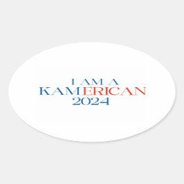 ADESIVO OVAL EU SOU UM KAMERICAN STICKER