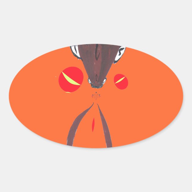 Adesivo Oval Eu te amo Nakupenda Swahili (Frente)