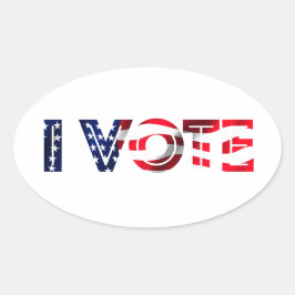 Adesivo Oval Eu Voto