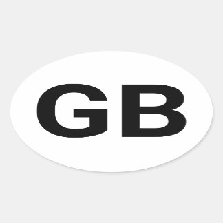 Adesivo Oval Euro - excelente - Grã - Bretanha
