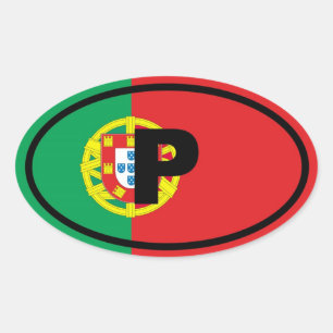 Adesivo Oval Europeu de Portugal P