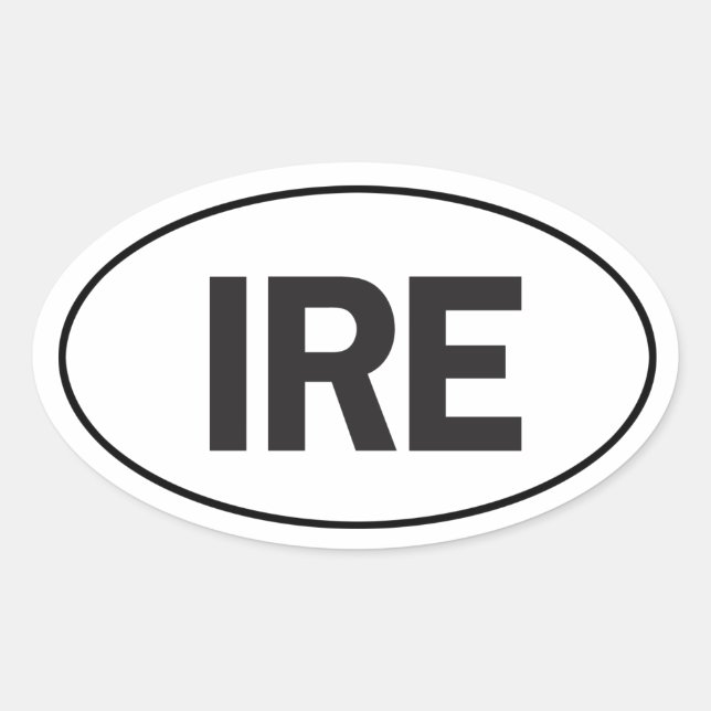 Adesivo Oval Euroval Ireland Car Sticker (Frente)