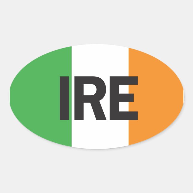 Adesivo Oval Euroval Ireland Car Sticker (Frente)