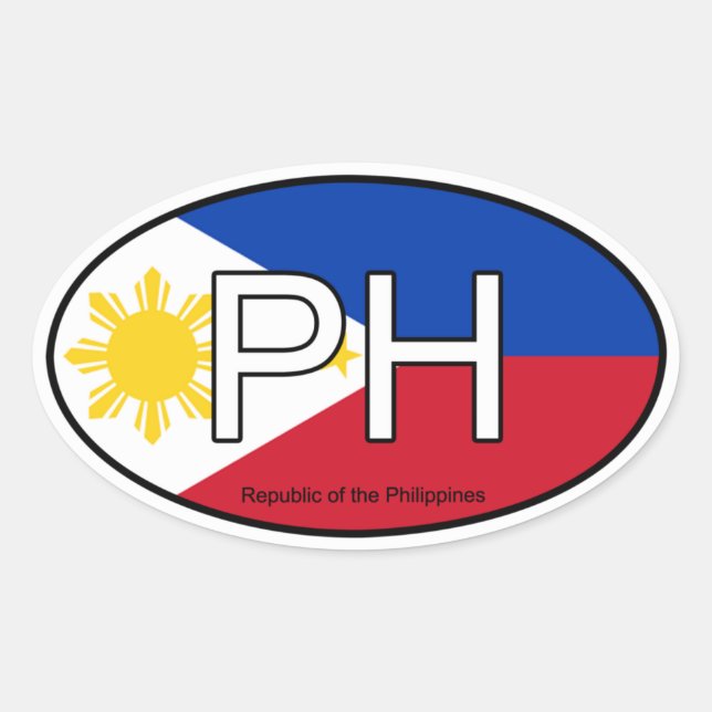 Adesivo Oval Eurovinheta Filipinas (Frente)