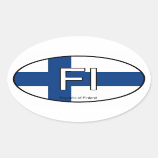 Adesivo Oval Eurovinheta Finlândia