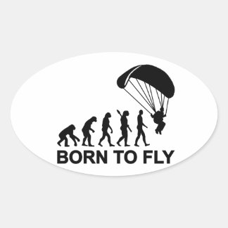 Adesivo Oval Evolution Skydiving nascer para voar
