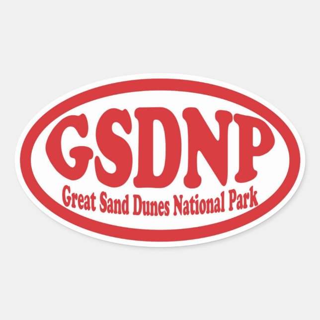 Adesivo Oval Excelente Sand Dunes National Park (Frente)