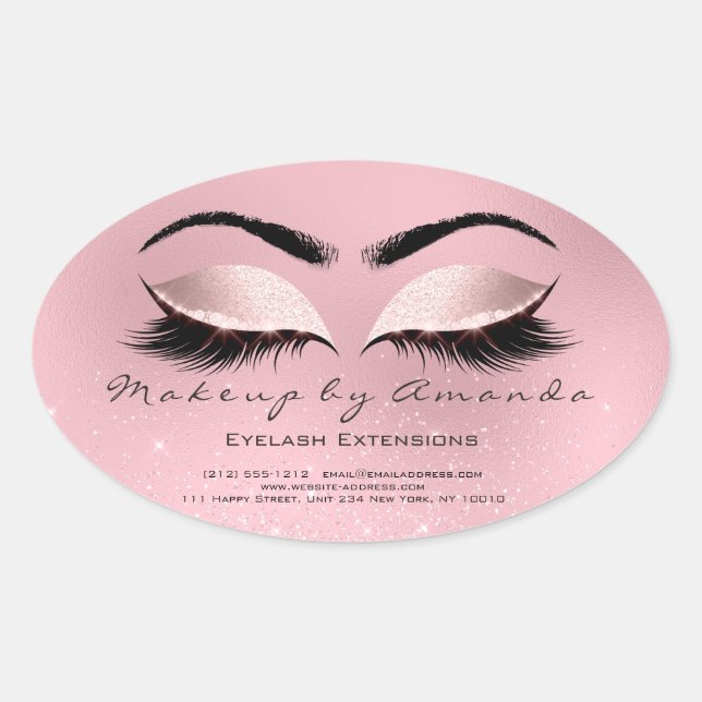 Adesivo Oval Eyelash Extension Round Makeup Artist BeauRosa (Frente)