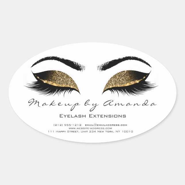 Adesivo Oval Eyelash Extension Round Makeup Artist Beauty Salon (Frente)