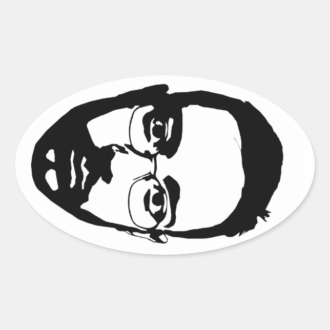 Adesivo Oval Face (adesivo oval) (Frente)