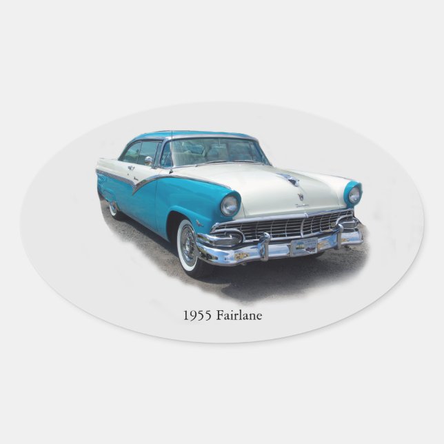 Adesivo Oval Fairlane 1955 (Frente)