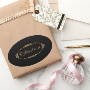 Adesivo Oval Fantasia de Leitura Mágica Personalizada