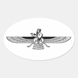 Adesivo Oval Faravahar