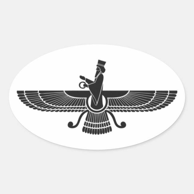 Adesivo Oval Faravahar (Frente)