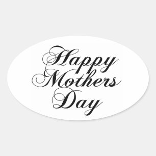 Adesivo Oval Feliz dia das mães