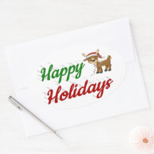 Feliz Holidays Reindeer Script de Natal
