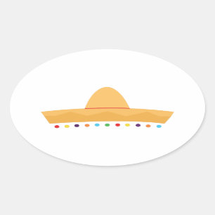 Adesivo Oval Fiesta Hat