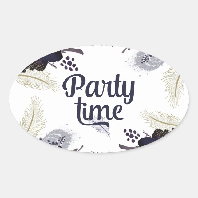 Adesivo Oval Figurinos de Halloween e Cocktails Mascarada Bash (Frente)