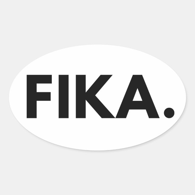Adesivo Oval Fika Bold Oval Sticker (Frente)