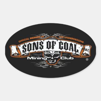 ADESIVO OVAL FILHOS DO CLUBE DE MINERAÇÃO DE CARVÃO
