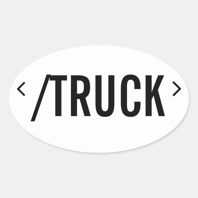 Adesivo Oval Fim/Volta do Caminhão, estilo HTML! (Frente)