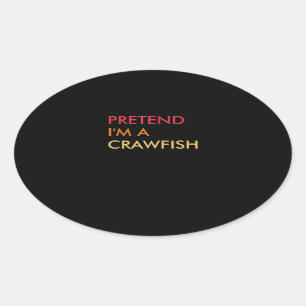 Adesivo Oval Fingir-Me Um Costume De Festa De Halloween Preguiç
