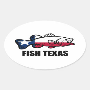 Adesivo Oval Fish Texas