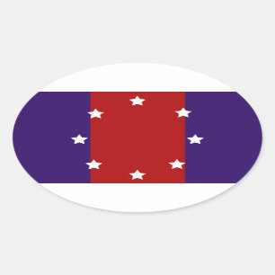 Adesivo Oval Flag of Chicago Heights
