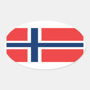 Adesivo Oval Flag of Norway Sticker (Oval)