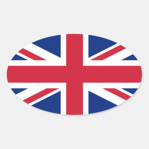 Adesivo Oval Flag Oval Sticker do Reino Unido*