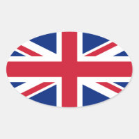 Flag Oval Sticker do Reino Unido*