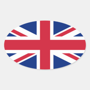 Adesivo Oval Flag Oval Sticker do Reino Unido*