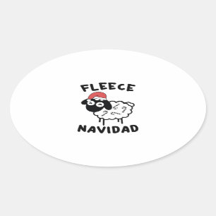 Adesivo Oval Fleece Navidad