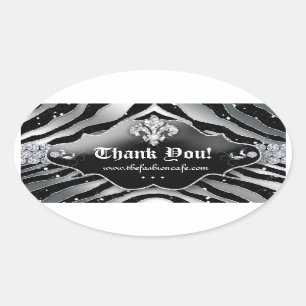 Adesivo Oval Flor de Flor de Flor de Flor de Lixo, Prata Negra