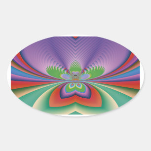 Adesivo Oval Flor Roxa