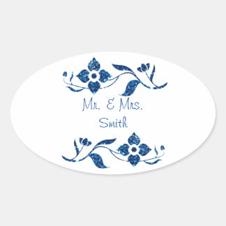 Adesivo Oval Floral