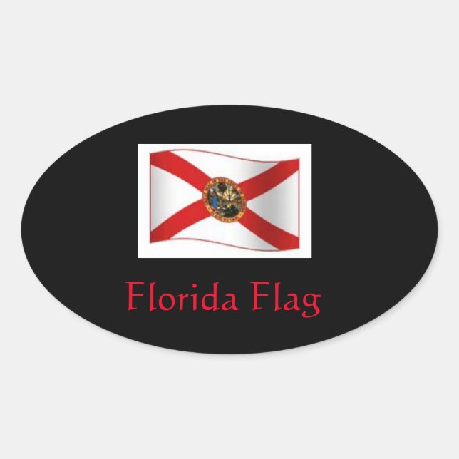 Adesivo Oval Flórida Flag Sticker (Frente)