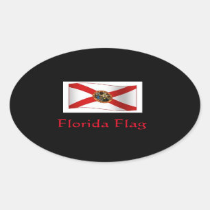 Adesivo Oval Flórida Flag Sticker